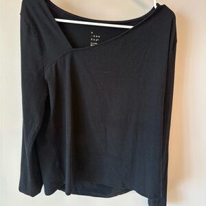 A New Day Women's Long Sleeve Black Tee